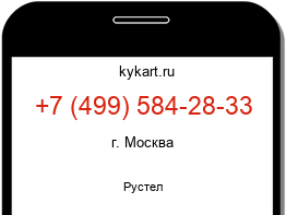 Информация о номере телефона +7 (499) 584-28-33: регион, оператор