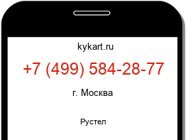 Информация о номере телефона +7 (499) 584-28-77: регион, оператор