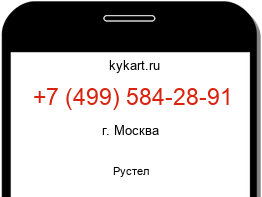 Информация о номере телефона +7 (499) 584-28-91: регион, оператор