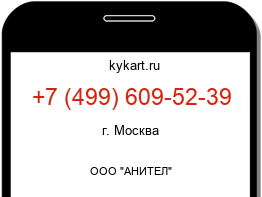 Информация о номере телефона +7 (499) 609-52-39: регион, оператор