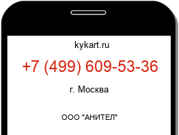 Информация о номере телефона +7 (499) 609-53-36: регион, оператор