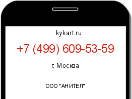 Информация о номере телефона +7 (499) 609-53-59: регион, оператор