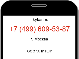 Информация о номере телефона +7 (499) 609-53-87: регион, оператор