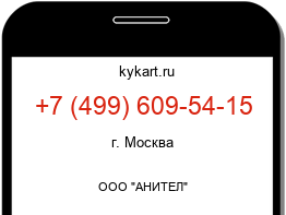 Информация о номере телефона +7 (499) 609-54-15: регион, оператор