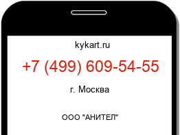 Информация о номере телефона +7 (499) 609-54-55: регион, оператор