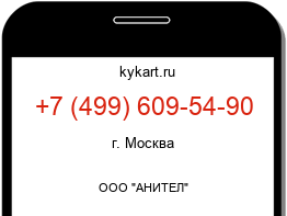 Информация о номере телефона +7 (499) 609-54-90: регион, оператор