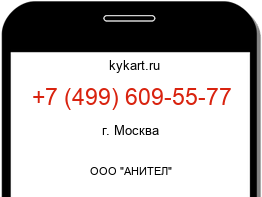 Информация о номере телефона +7 (499) 609-55-77: регион, оператор