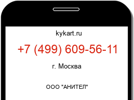 Информация о номере телефона +7 (499) 609-56-11: регион, оператор