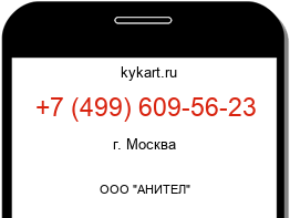 Информация о номере телефона +7 (499) 609-56-23: регион, оператор