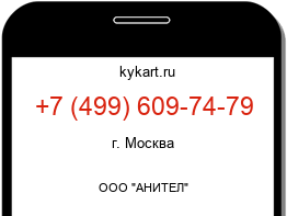 Информация о номере телефона +7 (499) 609-74-79: регион, оператор