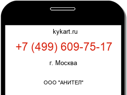 Информация о номере телефона +7 (499) 609-75-17: регион, оператор