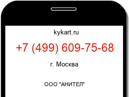 Информация о номере телефона +7 (499) 609-75-68: регион, оператор