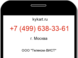 Информация о номере телефона +7 (499) 638-33-61: регион, оператор