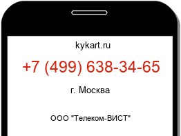 Информация о номере телефона +7 (499) 638-34-65: регион, оператор