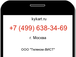 Информация о номере телефона +7 (499) 638-34-69: регион, оператор