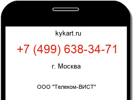 Информация о номере телефона +7 (499) 638-34-71: регион, оператор