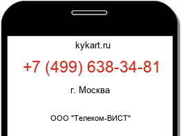 Информация о номере телефона +7 (499) 638-34-81: регион, оператор