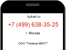 Информация о номере телефона +7 (499) 638-35-25: регион, оператор