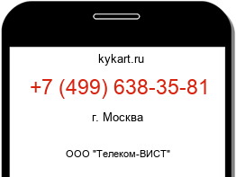 Информация о номере телефона +7 (499) 638-35-81: регион, оператор