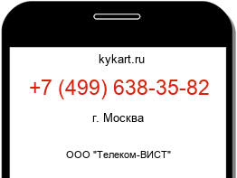 Информация о номере телефона +7 (499) 638-35-82: регион, оператор