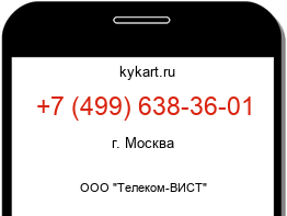 Информация о номере телефона +7 (499) 638-36-01: регион, оператор
