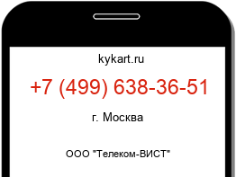 Информация о номере телефона +7 (499) 638-36-51: регион, оператор
