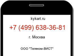 Информация о номере телефона +7 (499) 638-36-81: регион, оператор