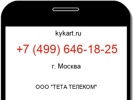 Информация о номере телефона +7 (499) 646-18-25: регион, оператор