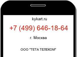 Информация о номере телефона +7 (499) 646-18-64: регион, оператор