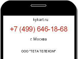 Информация о номере телефона +7 (499) 646-18-68: регион, оператор