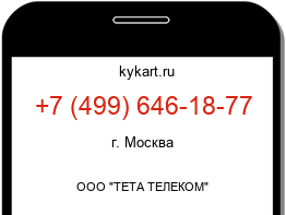 Информация о номере телефона +7 (499) 646-18-77: регион, оператор