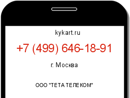 Информация о номере телефона +7 (499) 646-18-91: регион, оператор