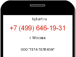 Информация о номере телефона +7 (499) 646-19-31: регион, оператор