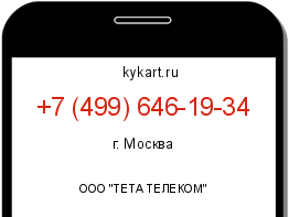 Информация о номере телефона +7 (499) 646-19-34: регион, оператор