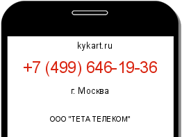 Информация о номере телефона +7 (499) 646-19-36: регион, оператор