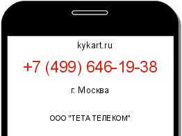 Информация о номере телефона +7 (499) 646-19-38: регион, оператор