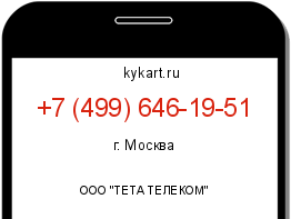 Информация о номере телефона +7 (499) 646-19-51: регион, оператор