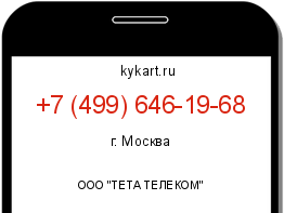 Информация о номере телефона +7 (499) 646-19-68: регион, оператор