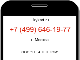 Информация о номере телефона +7 (499) 646-19-77: регион, оператор