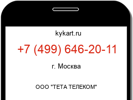 Информация о номере телефона +7 (499) 646-20-11: регион, оператор