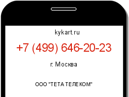 Информация о номере телефона +7 (499) 646-20-23: регион, оператор