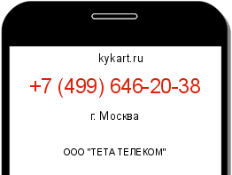 Информация о номере телефона +7 (499) 646-20-38: регион, оператор