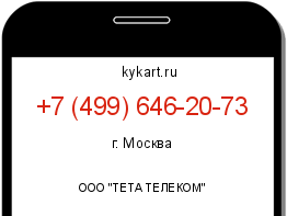 Информация о номере телефона +7 (499) 646-20-73: регион, оператор