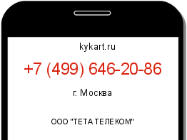 Информация о номере телефона +7 (499) 646-20-86: регион, оператор