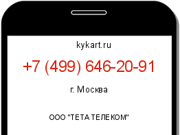 Информация о номере телефона +7 (499) 646-20-91: регион, оператор