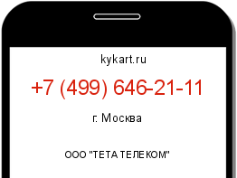 Информация о номере телефона +7 (499) 646-21-11: регион, оператор