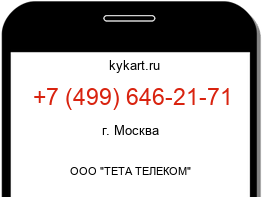Информация о номере телефона +7 (499) 646-21-71: регион, оператор