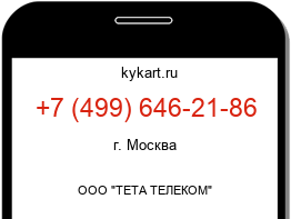 Информация о номере телефона +7 (499) 646-21-86: регион, оператор