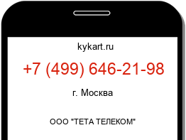 Информация о номере телефона +7 (499) 646-21-98: регион, оператор