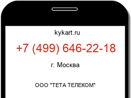 Информация о номере телефона +7 (499) 646-22-18: регион, оператор